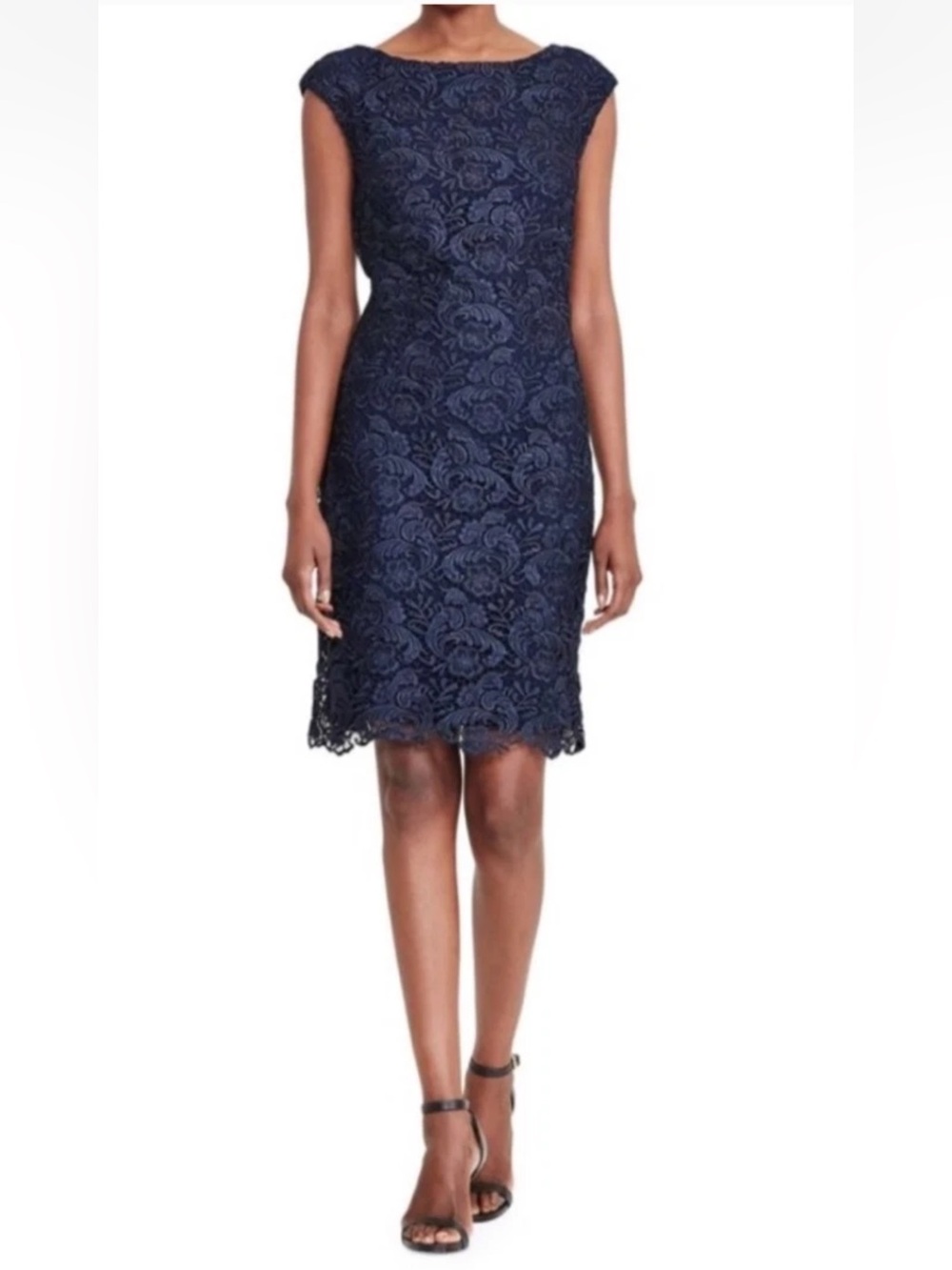 RALPH LAUREN lace dress in navy
